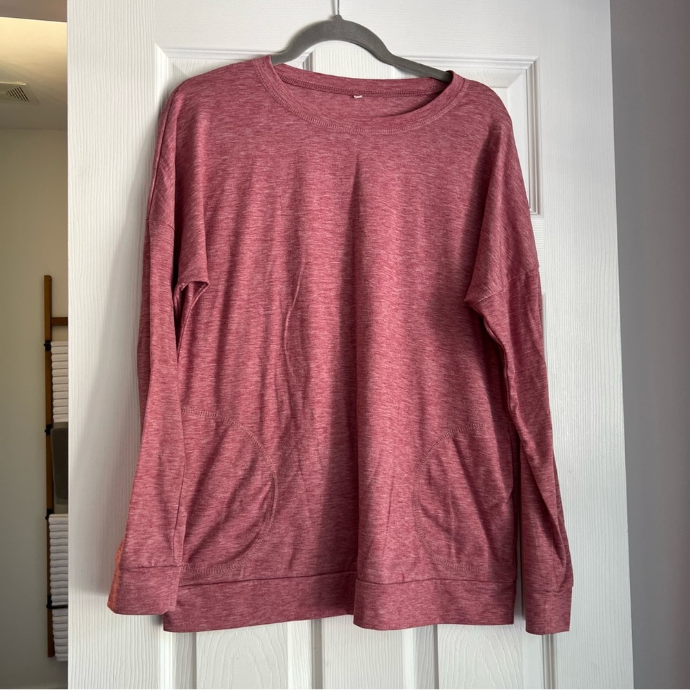 Long sleeve light red T-shirt , size medium